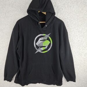 Slednecks Hoodie Men's 2XL Black Green Logo Snowmobile Sweatshirt